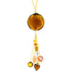 Amber Round Multi Dangle Murano Glass Necklace