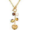 Gold Plated Heart With Murano Glass Necklace