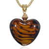 Coffee Brown Heart Murano Glass Necklace