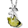 Green With Brown Crystal Necklace
