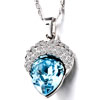 December Birthstone Heart Shaped Necklace