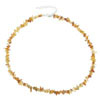 Orange Aventurine Stone Chip Necklace Beaded