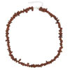 Red Coral Stone Chip Necklace Beaded