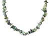 Dark Brown Semi Precious Chip Stone Necklace Beaded  ... 