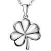 Silver Plated Clover Shape Necklace Pendant