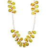 Red And Yellow Lampwork Teardrop Necklace