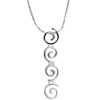 Silver Sterling Swirl Patterned Necklace