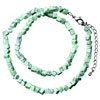 Light Green Semi Precious Chip Stone Necklace Beaded