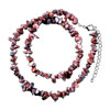 Black Semi Precious Chip Stone Necklace Beaded