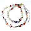 Colorful Semi Precious Chip Stone Necklace Beaded