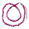 Rosy  Pink  Semi Precious Chip Stone Necklace Beaded