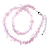 Light  Pink  Semi Precious Chip Stone Necklace Beaded