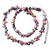 Lifelike Semi Precious  Chip   Stone  Necklace Beaded