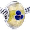  Gold  Foil Blue Texture Flower Translucent Della Murano Glass  ... 