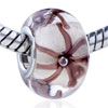 Chocolate  Color  Flower Translucent Murano Glass European Beads