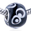White Cartoon Eye Murano  Glass  European Beads