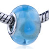  Silver   Foil  Blue Spots Translucent  Murano   Glass  European  ... 