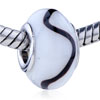 Brown Wave Line Murano  Glass  European Beads