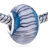 White And Brown Striped Translucent Murano  Glass  European  ... 