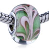 Pink Seaweed Translucent Murano Glass European Beads