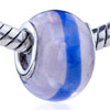 Purple  Blue Stripes Circle Translucent  Murano  Glass European  ... 
