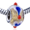 Blue  Heart  And Red Texture Dots Translucent Murano Glass  ... 