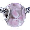 Fancy Pink Peach  Blossom  Translucent Murano Glass European  ... 