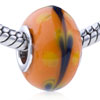 Blue And Yellow Fancy Flower Murano Glass European Beads