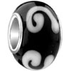 White Letter E  Lampwork Murano Glass Beads  Charms Bracelets