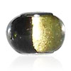 Black And  Gold  Two  Tone  Murano Glass European Beads