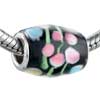  Pink  And  Blue  Dot Murano Glass European Beads