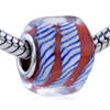Blue White And  Red  Spiral Swirl Translucent  Murano  Glass  ... 