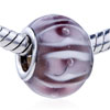 White  Evil   Eye  Translucent Murano Glass European Beads