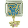 Blue Cat Italian Charm