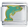 Turquoise  Dolphin  Italian Charm