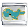 Blue Happy  Whale  Italian Charm