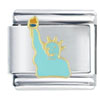 Turquoise Statue Of  Liberty  Italian Charm