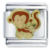 Playful Golden Monkey Italian Charm