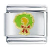 Gold Plated  Christmas  Wreath Italian Charm