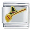 Witch's Broom &amp; Hat Italian Charm