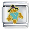 Turquoise And Brown  Halloween  Scarecrow Italian Charm
