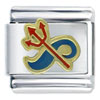 Poseidon God Trident Italian Charm