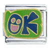 Happy Face Ok Words &amp;  Phrases Italian Charms