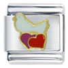 Heart Dove Italian Charm