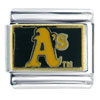 Mlb Oakland A's Yellow Sports Italian Charm