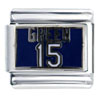 Mlb Green #15 Licensed Italian Charm