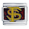 Fs Florida State Glitter Sports Italian Charm