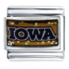 University Of Iowa Glitter Sports Italian Charm