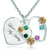  Laser  I Heart My Hubby Heart Love 18K Gold Two Tone Multi Color  ... 