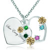 Save Every Penny Heart Love 18K Gold Two Tone Multi Color Crystal  ... 
